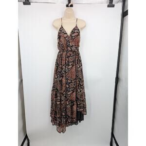 Abercrombie & Fitch Maxi Handkerchief Hem Wrap Layered Whimsygoth Floral XS